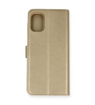 Samsung Galaxy M51 Trend S Plus Kapaklı Kılıf - Gold