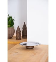 Ahşap Ayaklı Metal 23 Cm Tatlı Meyve Servis/Sunum Tepsisi