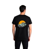 Vintage Araba Kromlu Retro Tasarım Baskılı Erkek Tişört