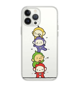 Iphone 12 Pro Uyumlu Teletubbies Tasarımlı Şeffaf Telefon Kılıfı