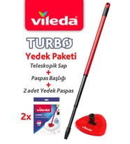 Vileda Turbo Sap + Üçgen Başlık + Mikrofiber Püskül