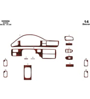 Meriç® Honda Civic Ön Torpido Kaplama Maun 14 Parça 1992-1995 (Maun)