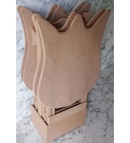 Zigon Çanta 90225 kalpli Sehpa Dörtlü HAM Model Ahşap MDF HAM CNC Kesim El Yapım