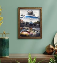 BK Gift Formula 1 Tasarımlı Doğal Masif Ahşap Çerçeveli Tablo 30x40cm-9