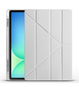 Samsung Galaxy Tab S10 FE Plus Uyumlu Kılıf Zore Tri Folding Kalem Bölmeli Standlı Kılıf