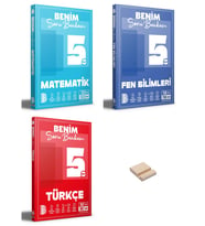 5. Sınıf Benim Soru Bankam Matematik Fen Bilimleri ve Türkçe 3lü Set + Telefon Standı