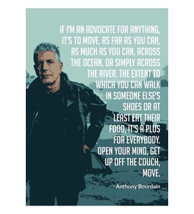 Anthony Bourdain Seyahat Alıntı Tablo Ahşap Poster Dekoratif