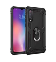 Xiaomi Mi 9 Kılıf Yüzüklü Zırh Tank Vega (Siyah)