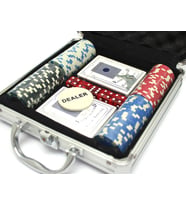 Çipli Alüminyum Taşıma Çantalı V.I.P Poker Set + 2 Adet Poker Destesi (100'lü)