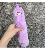 1 ADET 26 cm TÜYLÜ UZUN BOY JEL KALEM TÜKENMEZ JEL KALEM (Mor)