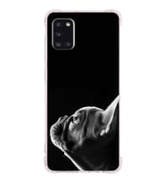 PrintiFy Samsung Galaxy A31 Uyumlu Köpek 1 Baskılı Şeffaf Köşe Korumalı Antişok Kılıf