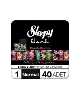 Sleepy Black Premium Plus Günlük Ped Normal 40'lı
