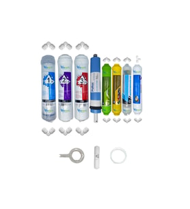 PWS Kapalı Kasa Su Arıtma Cihazlarına STD  8li Pallas mebran Alkali+mineral+detox+tatlandırıcı set
