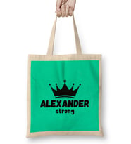 Alexander Name Custom Design Gift Baby-Gift For Him Bez Çanta Uzun Saplı