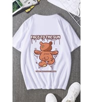Unisex The Sun Tasarım Tshirt (Beyaz)