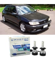 Peugeot 306 Led Xenon Uzun + Kısa Far Ampulü H4 Access Yeni Seri Beyaz 1993-1996