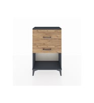 Arges Komodin 2 Çekmeceli 60x30x96 Antrasit-Çam