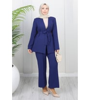 Soft Blazer Takım İndigo 19389