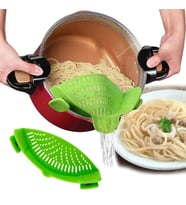 Sunup SN-20522 Klipsli Silikon Tencere Makarna Noodle Süzgeci Çok Amaçlı