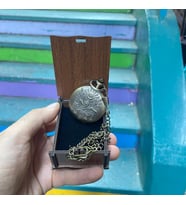 Kişiye Özel Retro Osmanlı Arma Kabartmalı Quartz Köstekli Saat