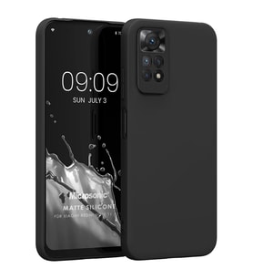 Microsonic Matte Silicone Xiaomi Redmi Note 11S Kılıf Siyah