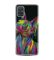 Samsung a71 A72 A73 A7 A9 2018 C7 C9 Kılıf Desenli Silikon Color Cat 1754