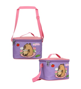 Capybara İlkokul Termal Beslenme Çantası – Mor & Pembe 23 × 15 × 16