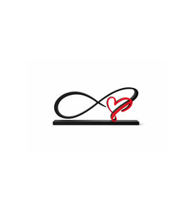 Infinity Kalp Dekor Sonsuzluk ve Kalp Figürü 3D Baskı Masaüstü Süs Modern Ev & Ofis Dekorasyonu