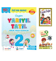 Üçgen 2.Sınıf Yarıyıl Tatil Kitabı 2023-2024 (1.Dönem Konularını Kapsar)