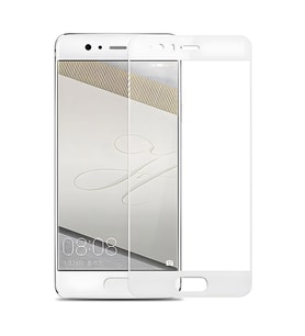 Huawei P10 Ekran Koruyucu Ekranı Tam Kaplayan Düz Cam Ekran Koruyucu (Beyaz)
