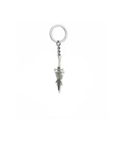 Kılıç Desenli Figürlü Anahtarlık – Zamak Metal Unisex Gotik Tarz Aksesuar