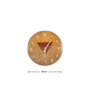 Red Triangle Wooden Wall Clock