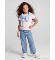 LCW Kids İndigo Nakışlı Kız Çocuk Jean Pantolon