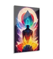 LEYLASER Meditasyon Cam Tablo Duvar Dekoru
