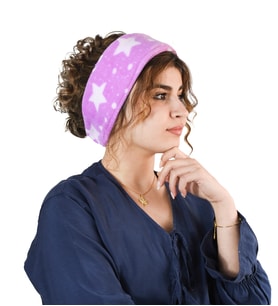 Makyaj Temizliği ve Kış Konforu İçin Polar Saç Bandı (Pembe)