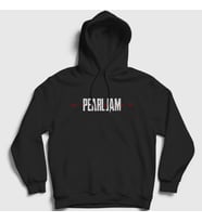 Presmono Unisex Siyah Ekg Pearl Jam Kapüşonlu Sweatshirt 74088tt