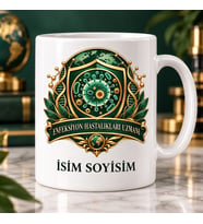 Enfeksiyon Hastalıkları Uzmanı Kupa Bardak Yeşil Kalkan Desenli