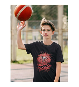 Spider-Man Baskılı Unisex Örümcek Adam Film Çocuk Tişört (1-12 Yaş)