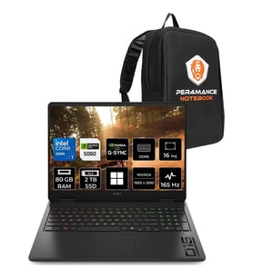 HP Omen 16 Core 7 250H Rtx 5060 8gb 80GB Ram 2tb SSD 16" Wuxga 165Hz WIN11 Pro BQ9A9EAP346 Gaming Laptop + Per4 Çanta