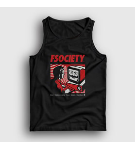 Presmono Unisex Siyah Hacker Mr Robot Atlet 402993tt