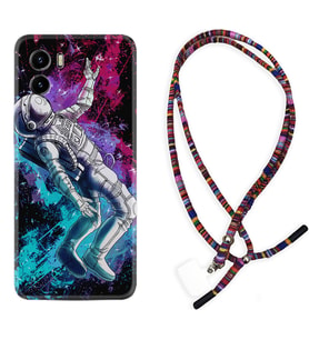 Vivo Y15S Y32 Y33S Y51 Y53S Kılıf Boyun Asklı Rasta Silikon Astronot Signs 1753