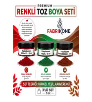 3'lü Set Premium Parafin Soya Wax Toz Mum Boyası Hobi Seti - 5 cc (Kırmızı, Yeşil, Kahverengi) BKFAB3KYKH5G