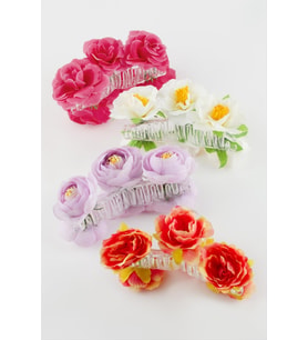 Çiçek Renkli Mandal Toka 11 cm