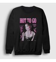 Presmono Unisex Siyah Hot To Go Müzik Chappell Roan Sweatshirt 497591tt