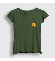 Presmono Kadın Haki Clyde Pac Man Pacman T-Shirt 310472tt (Haki)