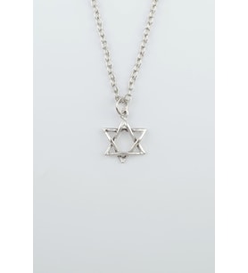 Minimal Pentagram Gümüş Kaplama Düz Zincir Kolye