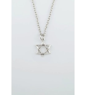 Minimal Pentagram Gümüş Kaplama Düz Zincir Kolye