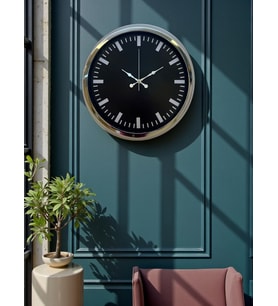 River World Duvar Saati 40 cm  Metal Elegance