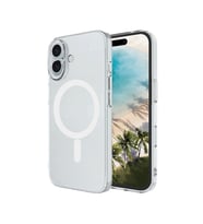 Lexroo iPhone 16 Plus Kamera Korumalı M-Safe Şarj Özellikli Şeffaf London Sert PC Kılıf - Şeffaf