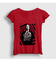 Presmono Kadın Kırmızı Yönetmen Sinema Hediye Alfred Hitchcock T-Shirt 556488tt (Kırmızı)